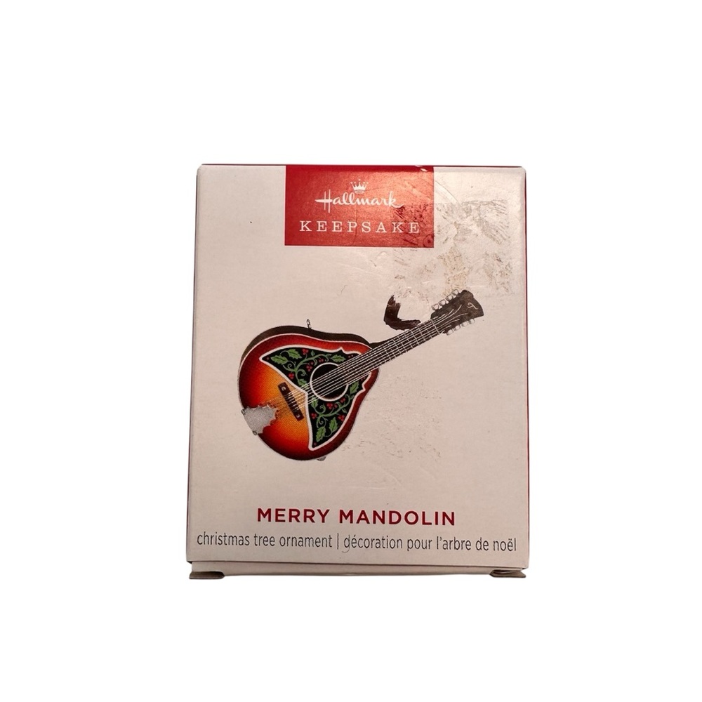 Hallmark Keepsake Ornament - Merry Mandolin Red and White Design